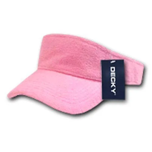 1 Dozen Decky Golf Sports Sun Visor Visors Terry Cloth Snug Fit Wholesale