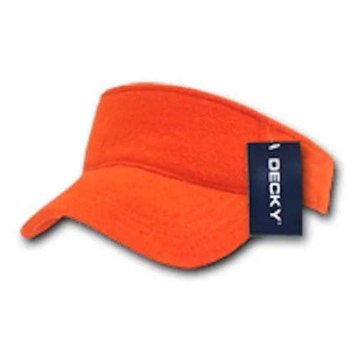 1 Dozen Decky Golf Sports Sun Visor Visors Terry Cloth Snug Fit Wholesale