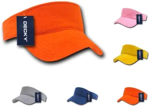 1 Dozen Decky Golf Sports Sun Visor Visors Terry Cloth Snug Fit Wholesale