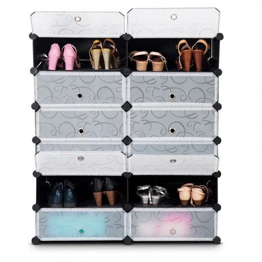 12 Cubes Portable Shoe Rack