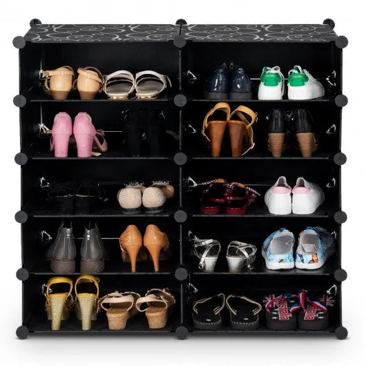 12 Cubes Portable Shoe Rack