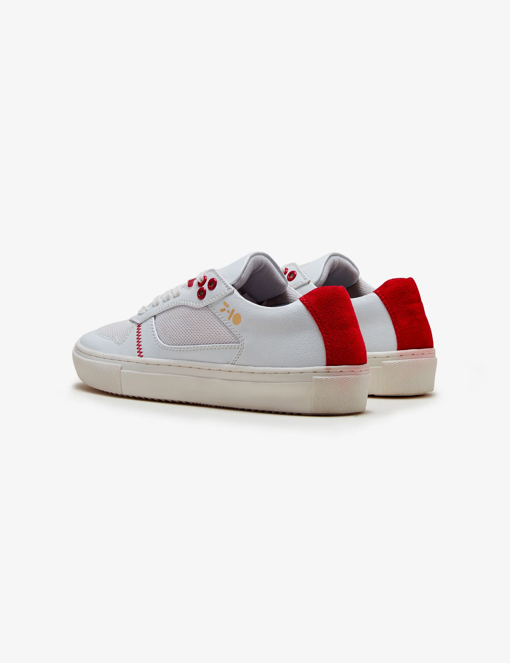 202 White Red Low-Top Sneaker