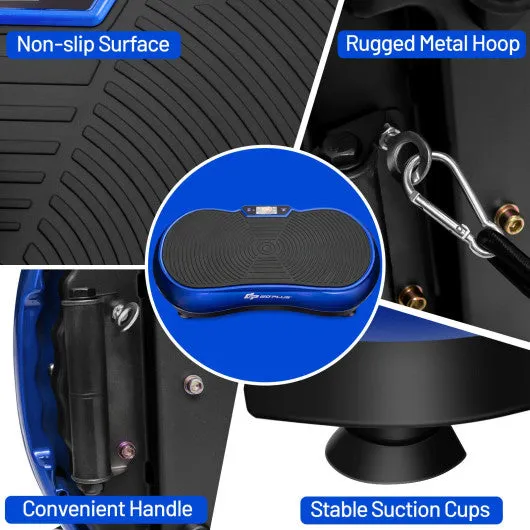 3D Vibration Plate Fitness Machine with Remote Control-Blue