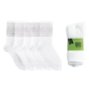 5 Pack Mens White Sport Socks