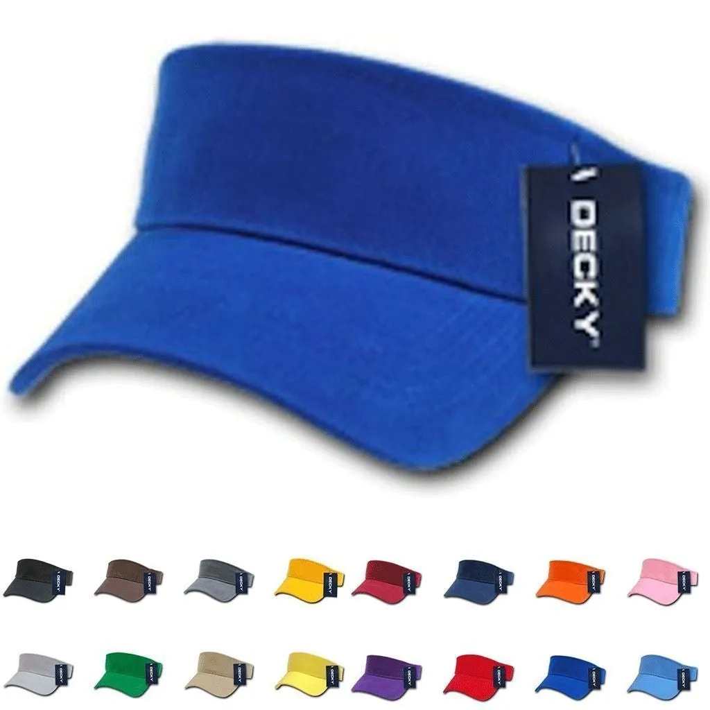 8 Lot Blank Decky Golf Sports Sun Summer Visor Visors Cotton Wholesale Lots!