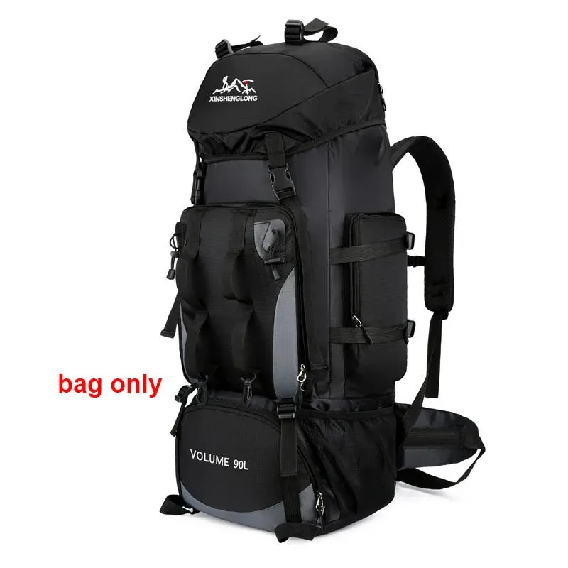 90L Waterproof Backpack Rucksack Large Capacity Sports Bag Camping Equipment