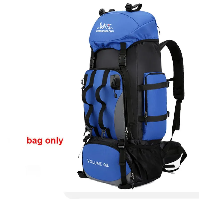 90L Waterproof Backpack Rucksack Large Capacity Sports Bag Camping Equipment