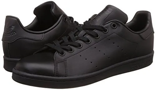 adidas Men's Originals Stan Smith Sneaker, Core Black/Black/Black, 10 M US