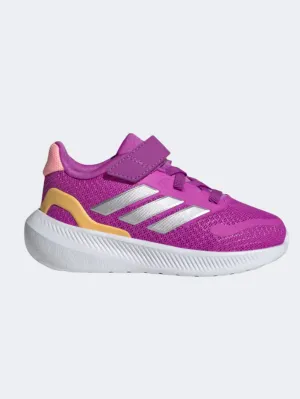 Adidas Runfalcon 5 Infant Girls Running Shoes Purple/Silver/Spark