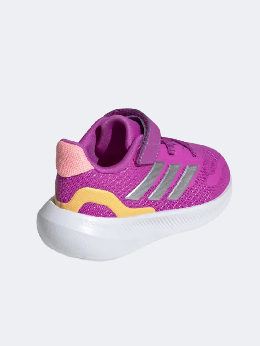 Adidas Runfalcon 5 Infant Girls Running Shoes Purple/Silver/Spark