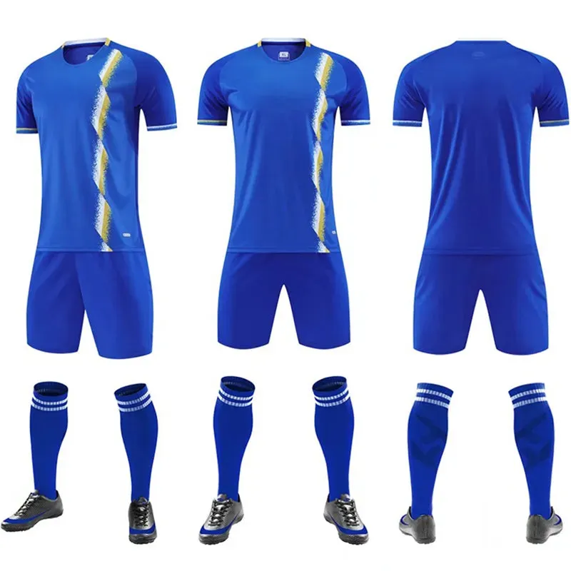 Adult Kids Running Sets Survetement Football Jerseys Boys Short Sleeve Sports Suit Soccer Training Uniforms