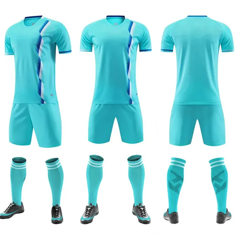 Adult Kids Running Sets Survetement Football Jerseys Boys Short Sleeve Sports Suit Soccer Training Uniforms