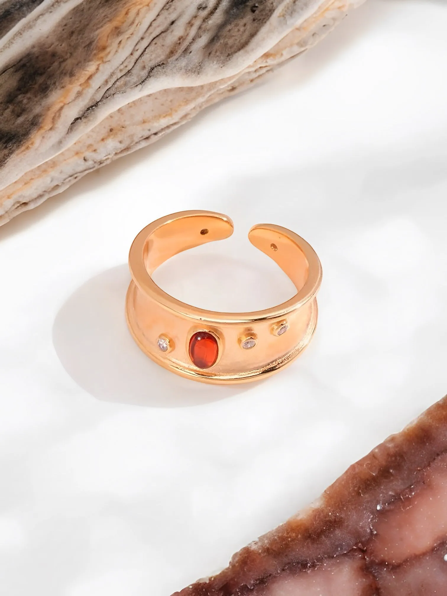 Alina - Totem Element Red Agate Ring