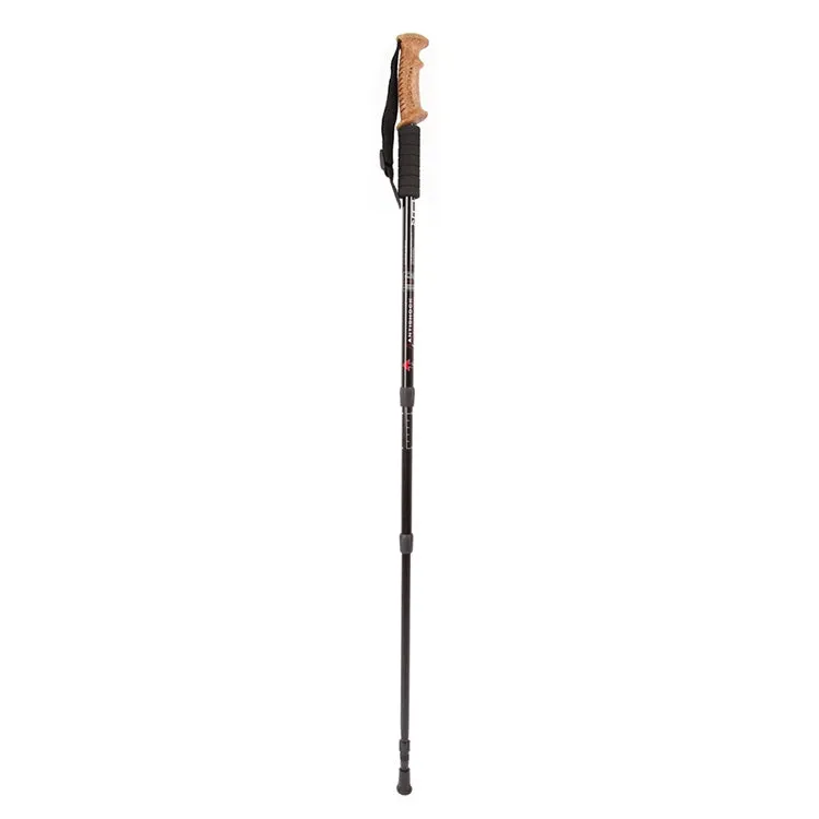 Aotu AT7551 135cm Aluminum Alloy Outdoor Camping Corky Trekking Poles(Black)