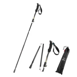 Aotu AT7558 125cm Aluminum Alloy Outdoor Camping Folding Corky Trekking Poles EVA Handle Alpenstock