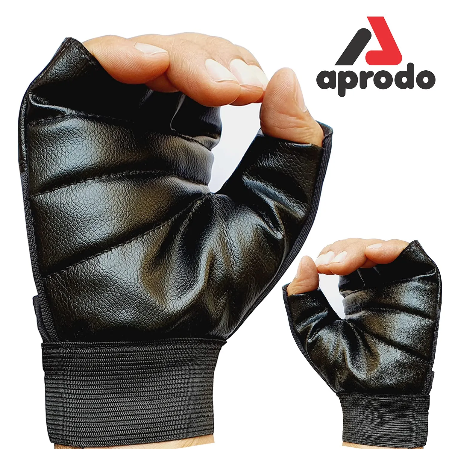 Aprodo Beginner Weight Lifting Gym Gloves, Free Size (Black)