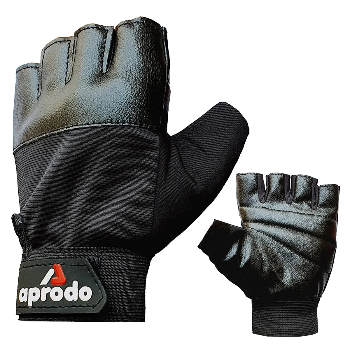 Aprodo Beginner Weight Lifting Gym Gloves, Free Size (Black)