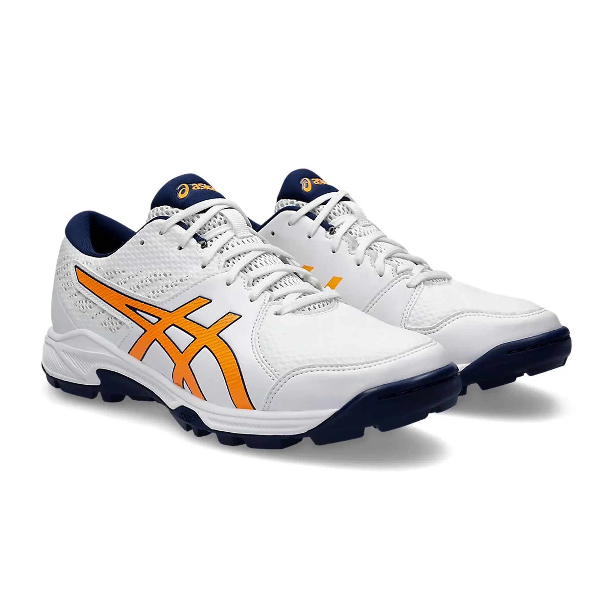 Asics GEL-PEAKE 2 Unisex Cricket Shoes WHITE/STADIUM ORANGE - 1113A036.105