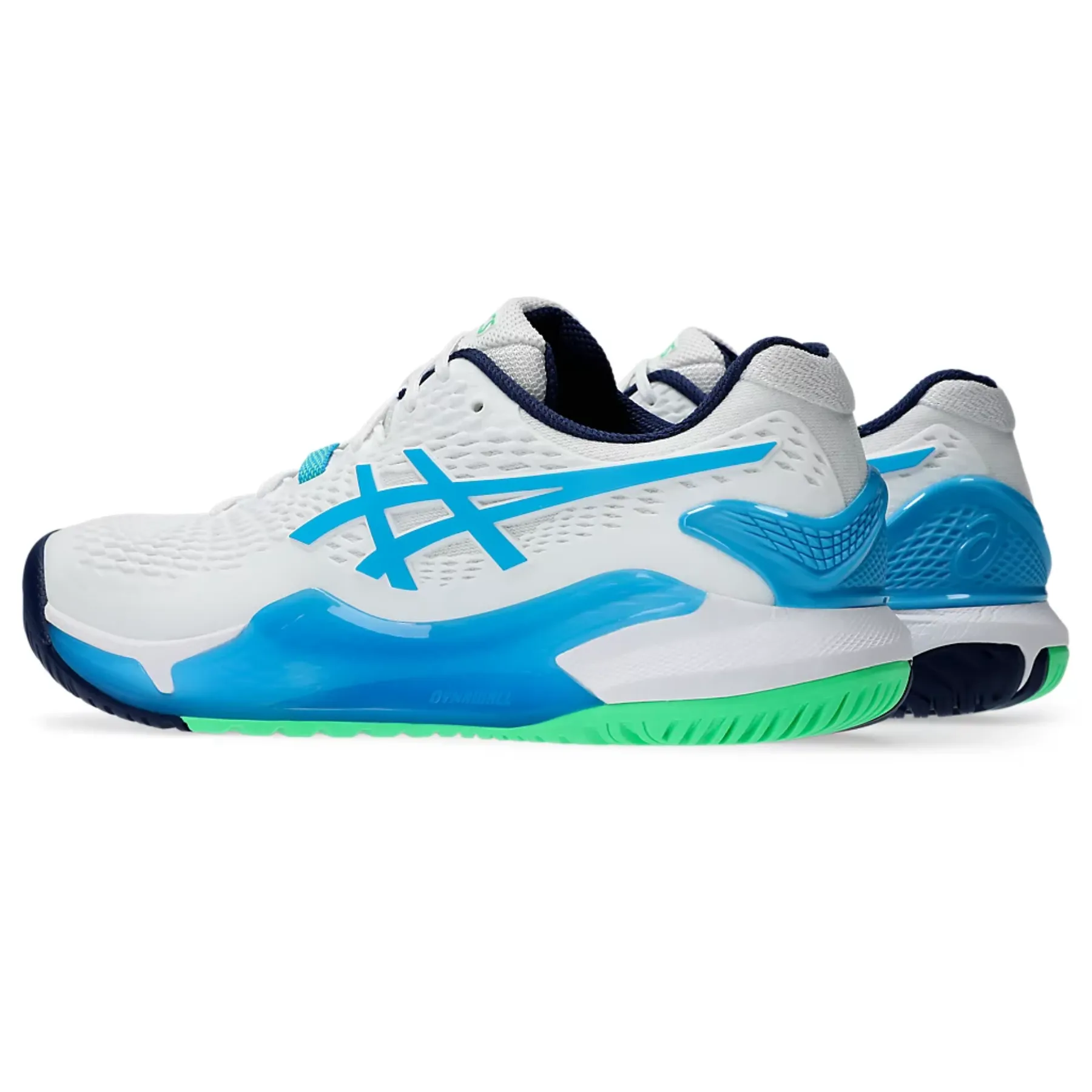 Asics Gel-Resolution 9 Men Tennis Shoes - White/Digital Aqua