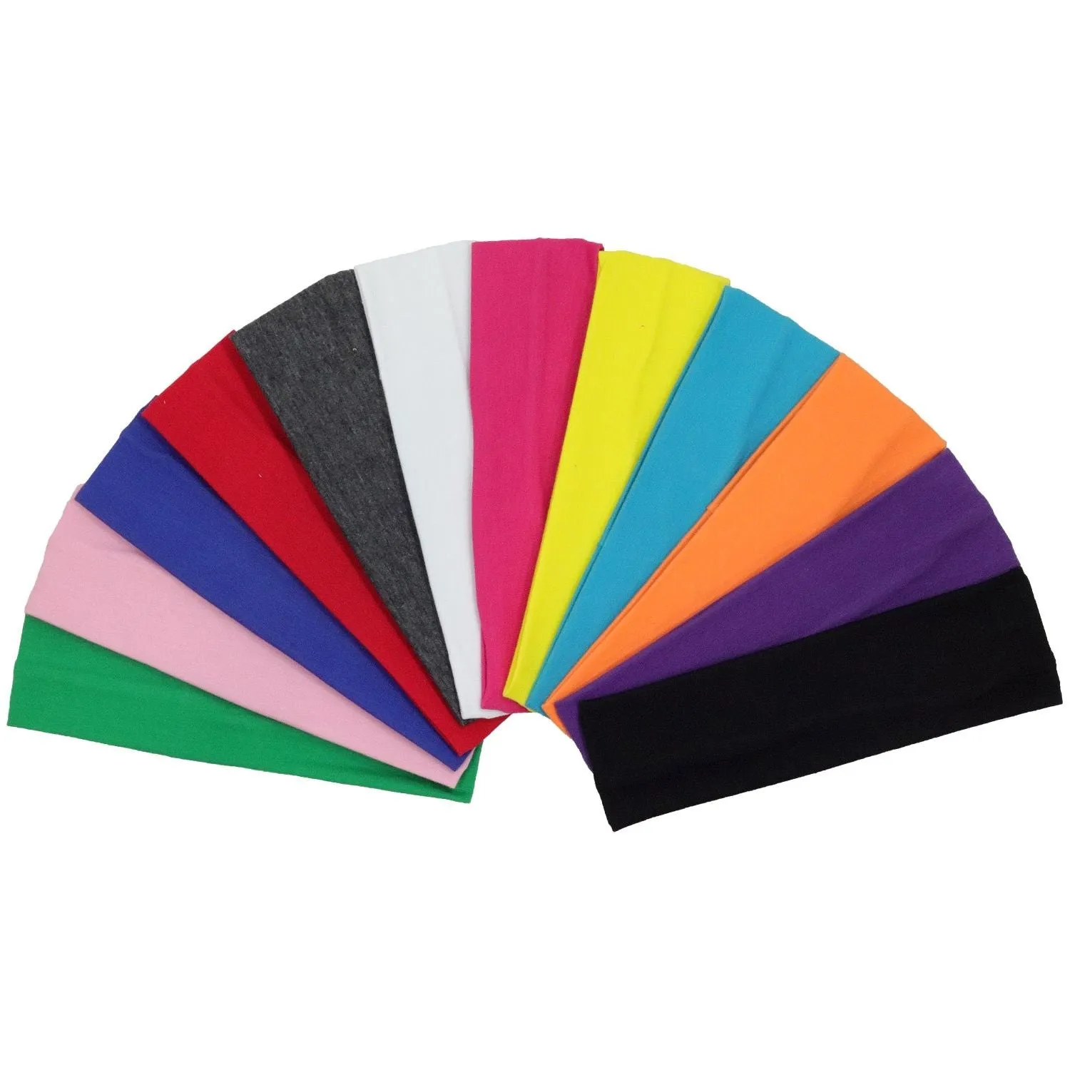 Assorted Cotton Headbands - 12 Pack