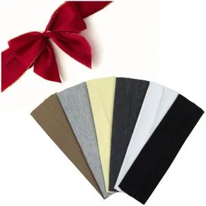 Black Ombre Cotton Headbands - 6 Pack