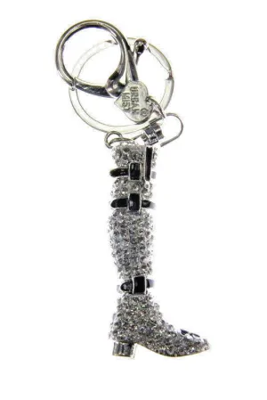 Boot Shoes Diamante Bag Charm Keyring