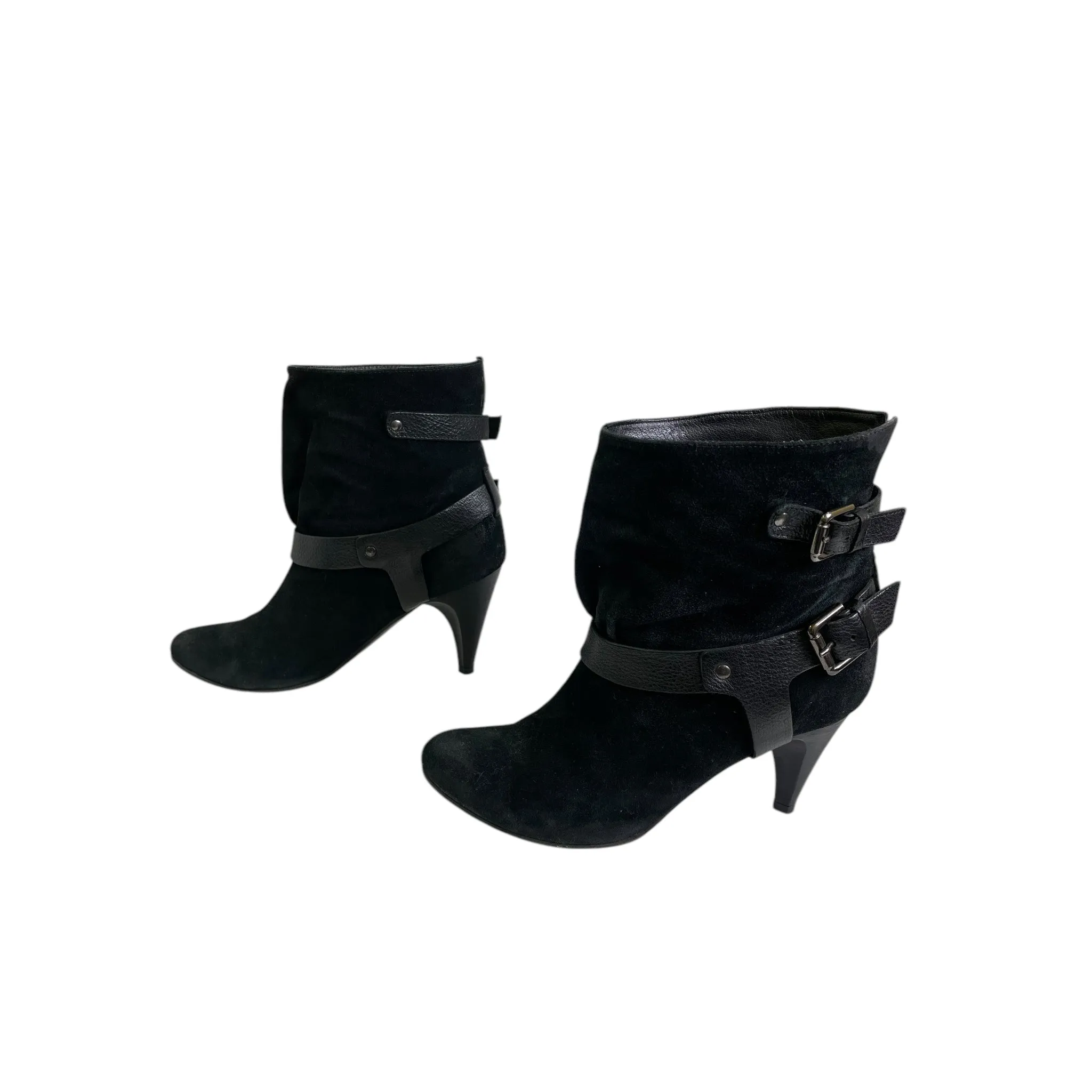 Boots Ankle Heels By Cmc In Black, Size:6.5