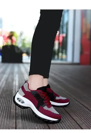 Breathable Lace-Up Platform Sport Shoes for Women