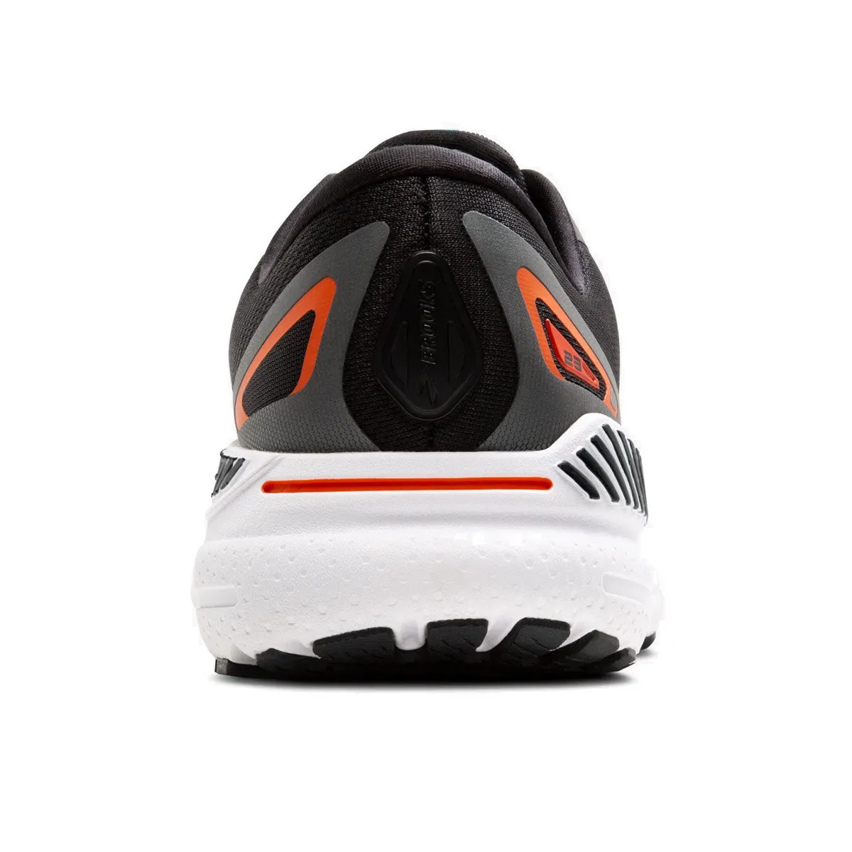 Brooks Adrenaline GTS 23 Running Shoes - Mens - Black/Mandarin Red/Silver