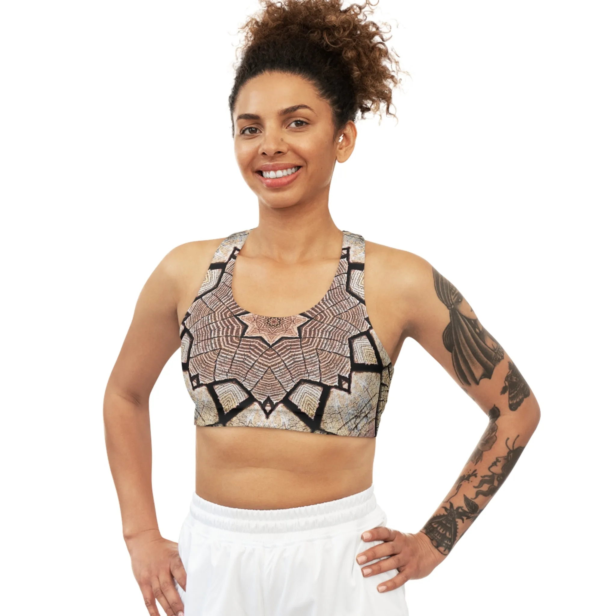 Brown Mandala - Inovax Seamless Sports Bra