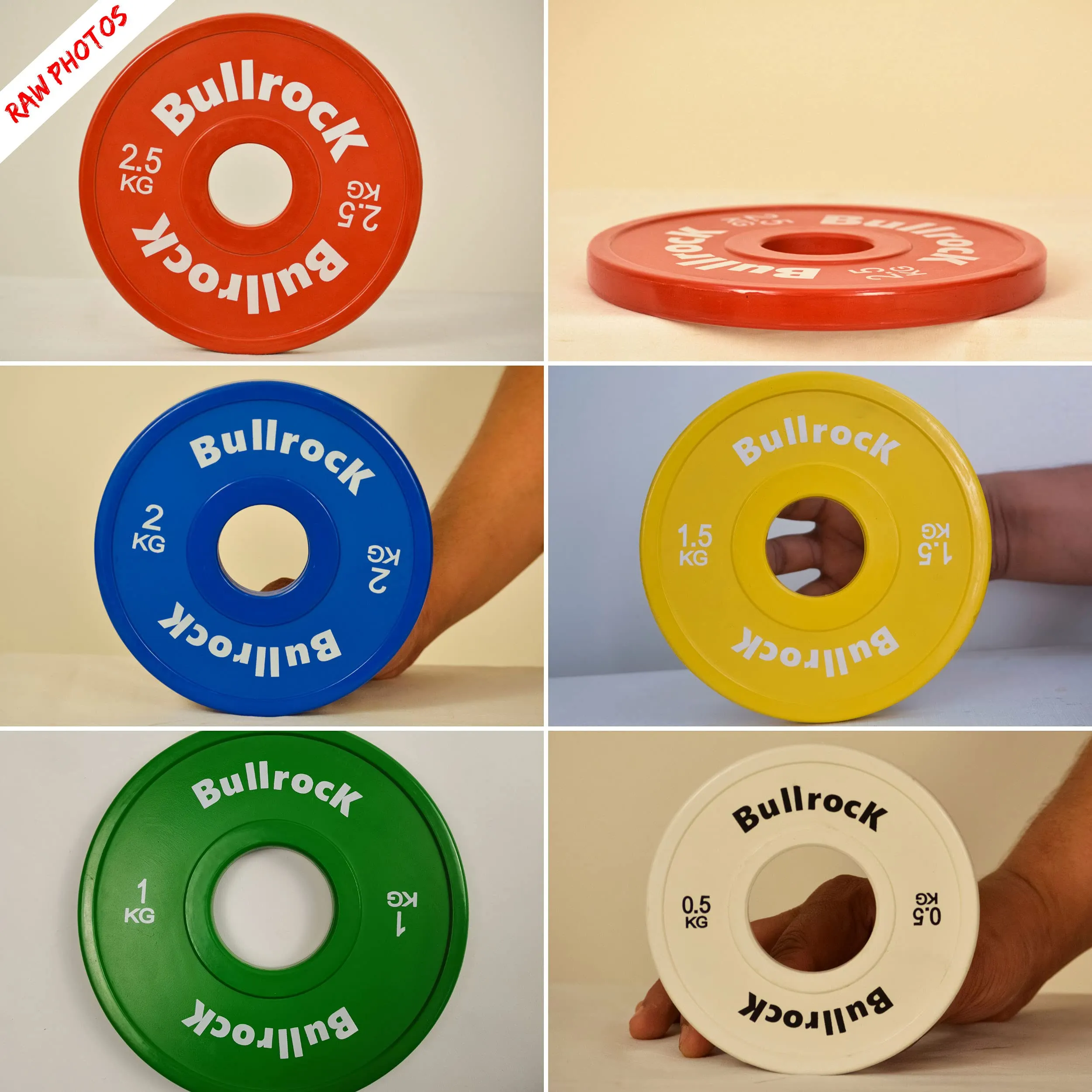 BullrocK Fractional Weight Plates 2.0 15KG Set 2 inch Olympic Weightlifting Crossfit Gym Eco-Friendly Competition Rubber Plate for Incremental Weights (15kg Set (0.5x2, 1x2, 1.5x2, 2x2, 2.5x2))