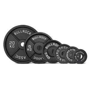 BullrocK Olympic Cast Iron Weight Plates 2-inch Disc for Powerlifting, Home Gym & Commercial Competition Plate of 1.25Kg 2.5Kg 5Kg 10Kg15Kg 20Kg (7.5kg Set (1.25x2, 2.5x2))