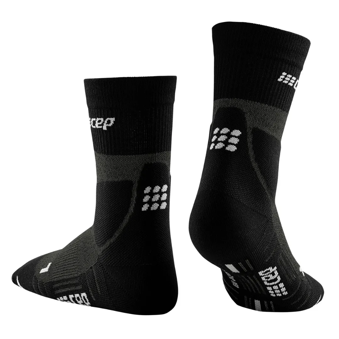 CEP | Hiking Merino Mid Cut Compression Socks | Men's | Stone Grey/Grey