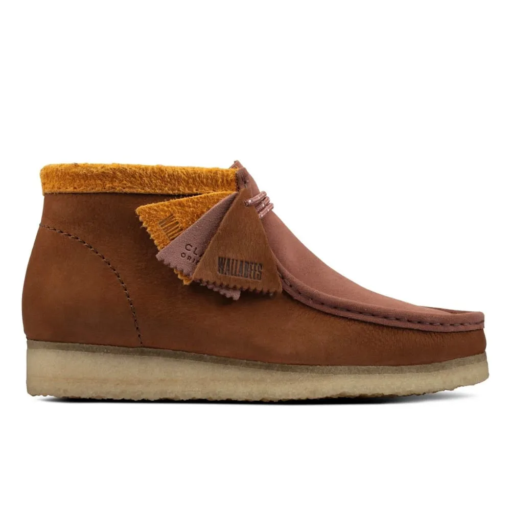 Clarks Originals Wallabee Boots Men's Multicolor Brown and Tan Suede 26163074