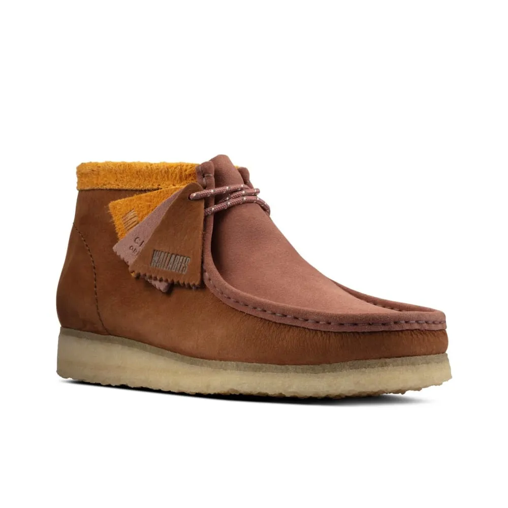 Clarks Originals Wallabee Boots Men's Multicolor Brown and Tan Suede 26163074