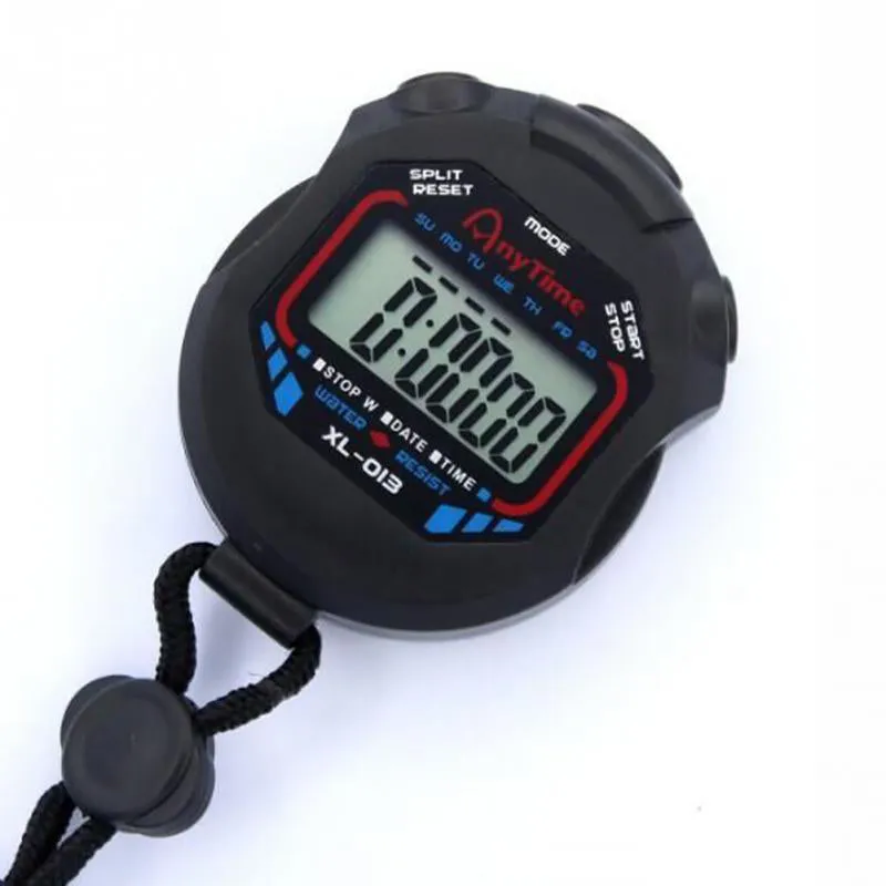 Classic Waterproof Digital Professional Handheld LCD Handheld Sports Stopwatch Timer Stop Watch With String For Sports