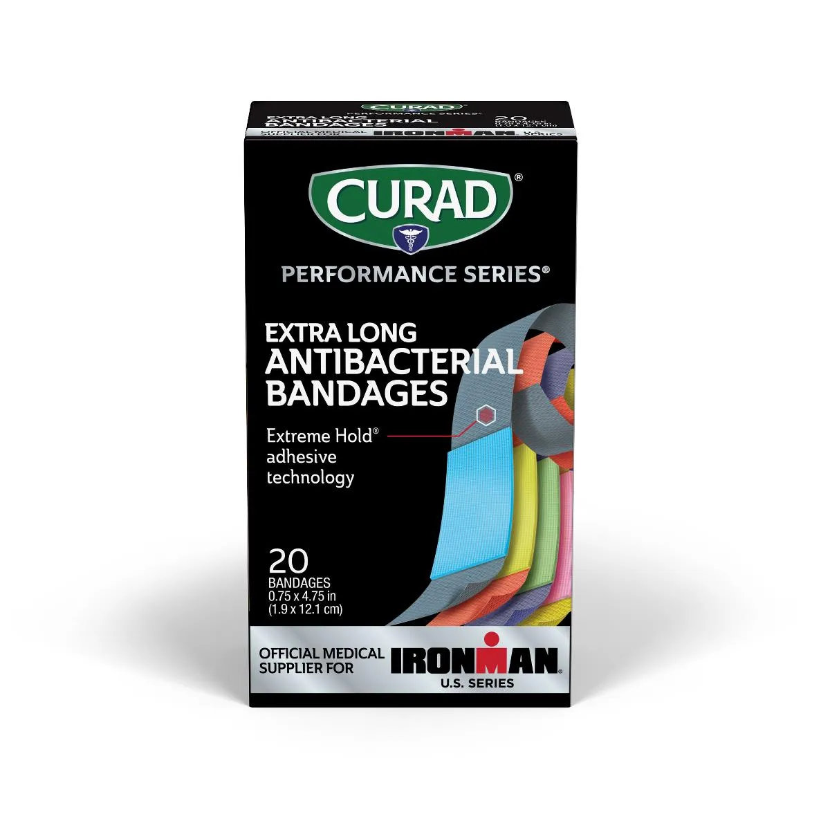 CURAD Performance Series IRONMAN Antibacterial Bandages