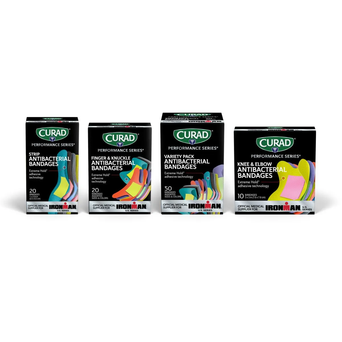 CURAD Performance Series IRONMAN Antibacterial Bandages