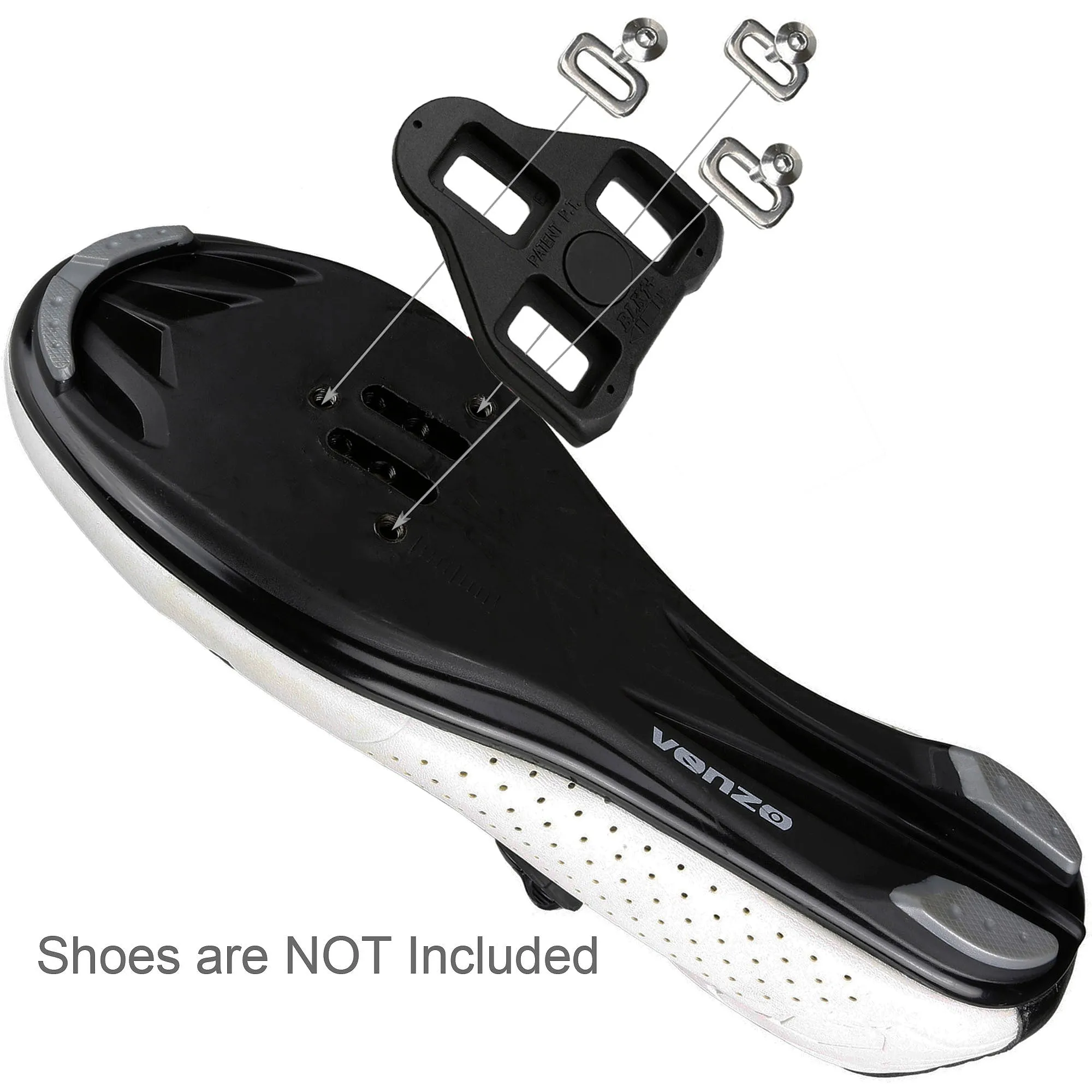 CyclingDeal Bike Cleats Compatible with Peloton & Look Delta - Indoor Cycling & Road Bike Bicycle Cleats Set - Compatible with Indoor Exercise Bikes Pedals & Shoes - 0 Degree 2 Pairs