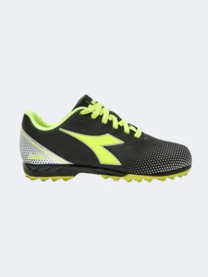 Diadora Pichichi 7 Gs-Boys Football Shoes Black/Yellow/Silver