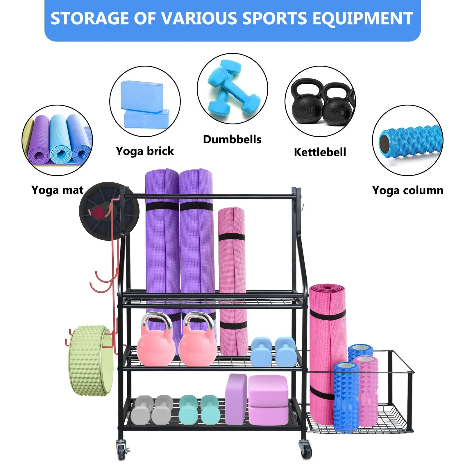 Dumbbell Rack, Sports Equipment Storage Organize