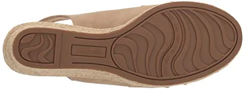 Easy Street Women's Maureen Espadrille Slingback Sandal Wedge, Beige, 7.5 W US