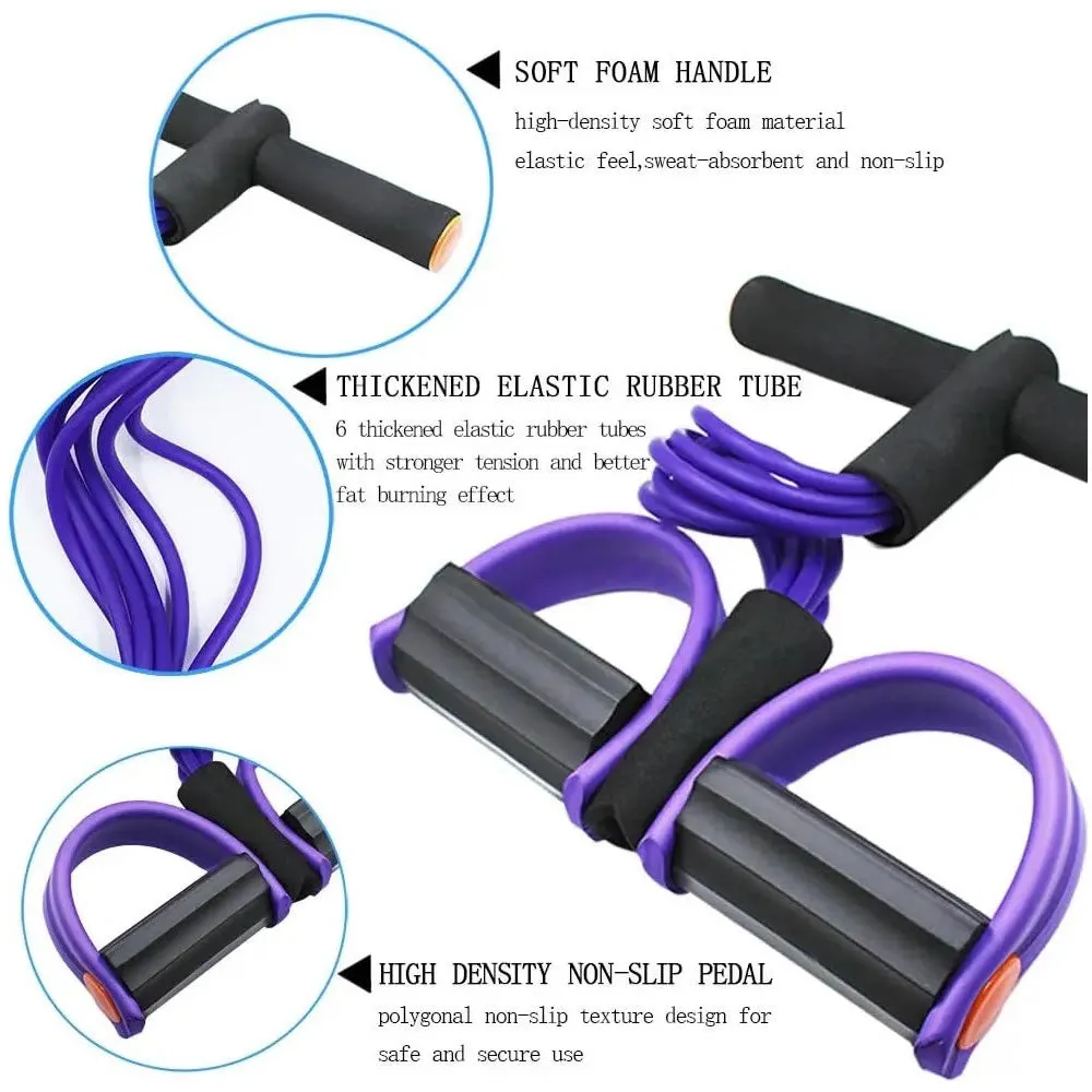 Elastic Exercise Sit Up Pull Rope Jt-002 Purple