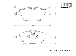 ENDLESS EIP213MX72 Rear brake pads BMW F30/F31