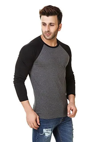 Fabstone Collection Dark Grey Cotton Full Round Neck T-Shirt