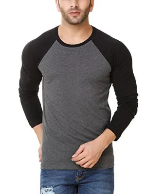 Fabstone Collection Dark Grey Cotton Full Round Neck T-Shirt