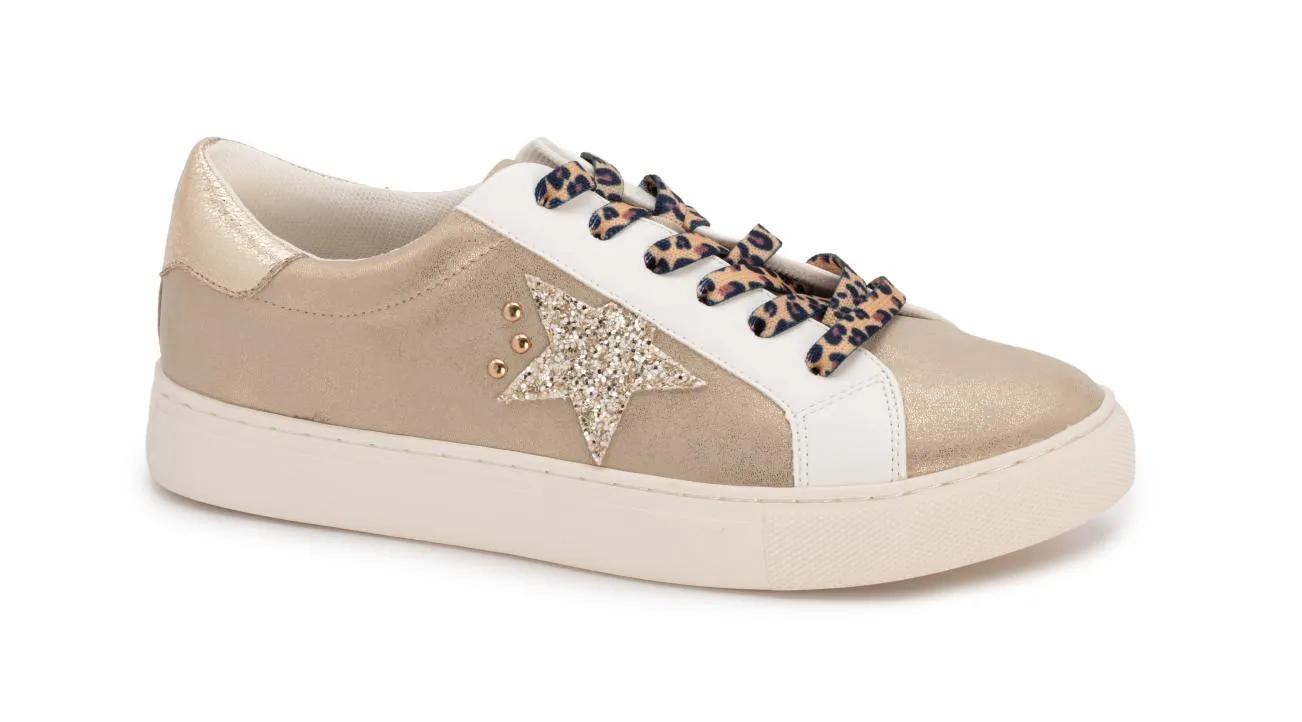 FINAL SALE Corkys Supernova Sneakers in Gold Metallic Glitter