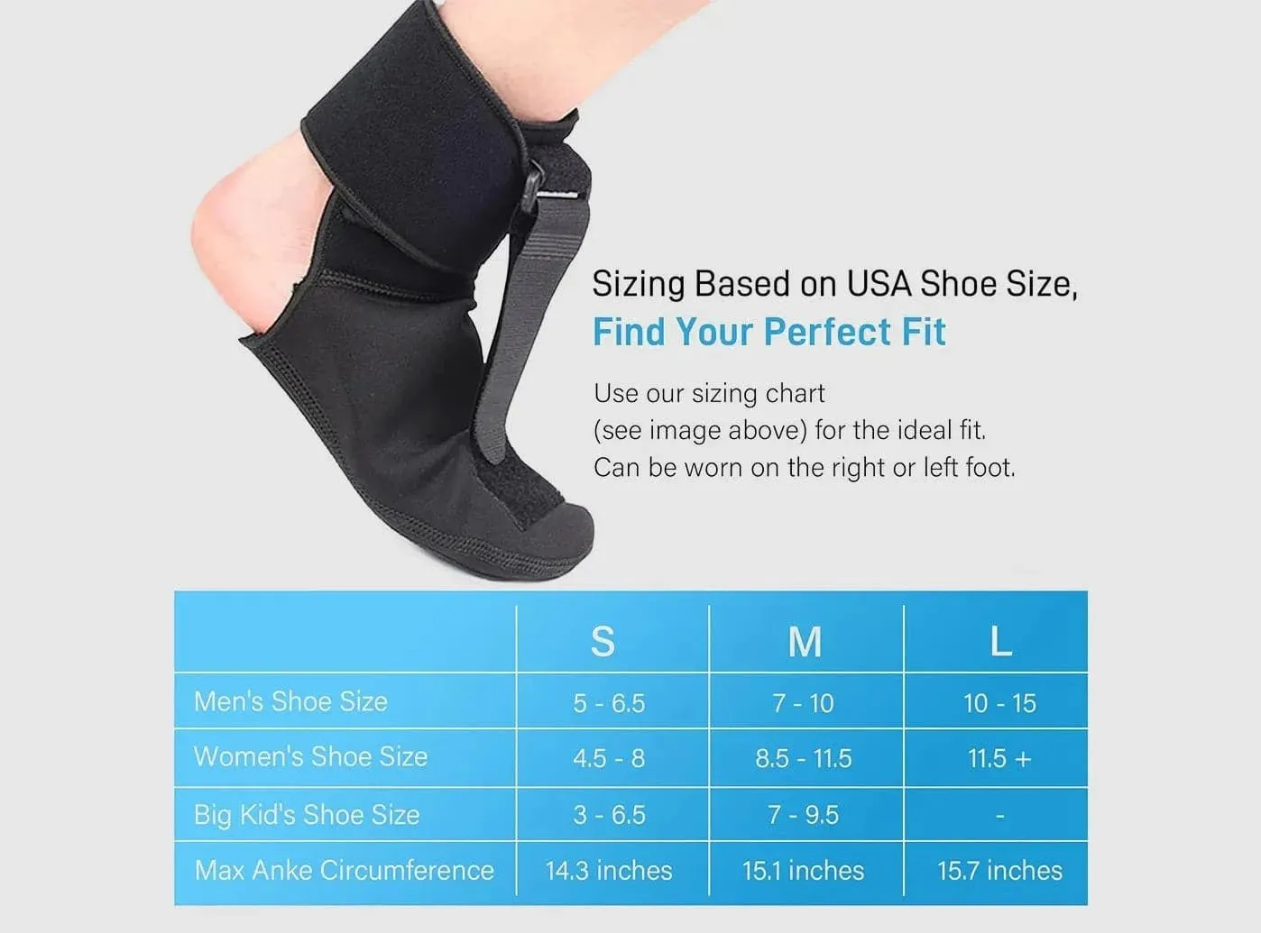 FitVille Foot Drop Orthotic Support Brace (Unisex)