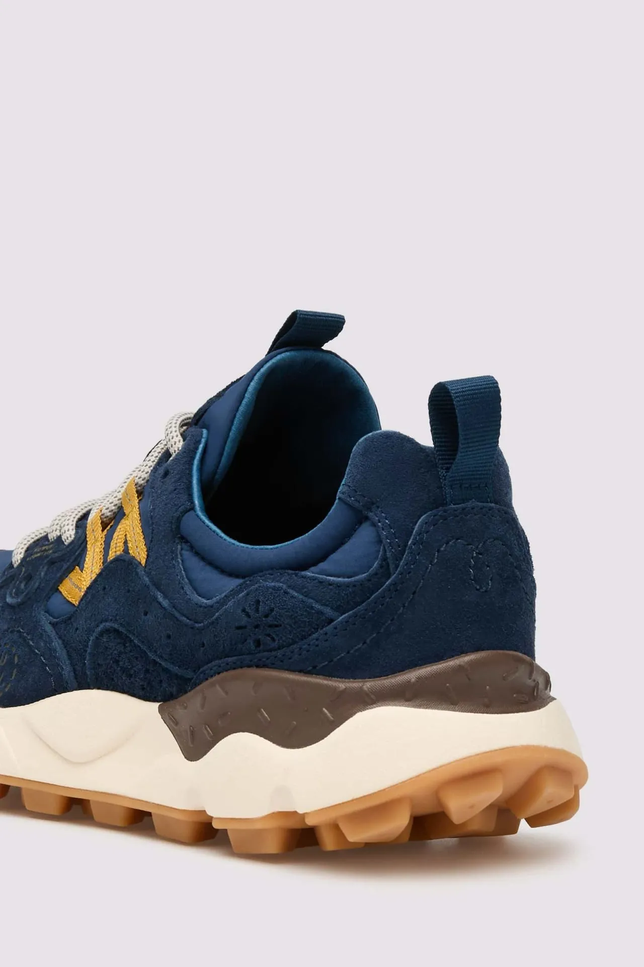 FLOWER MOUNTAIN | Yamano 3 Suede/Nylon Sneakers | Navy-Brown