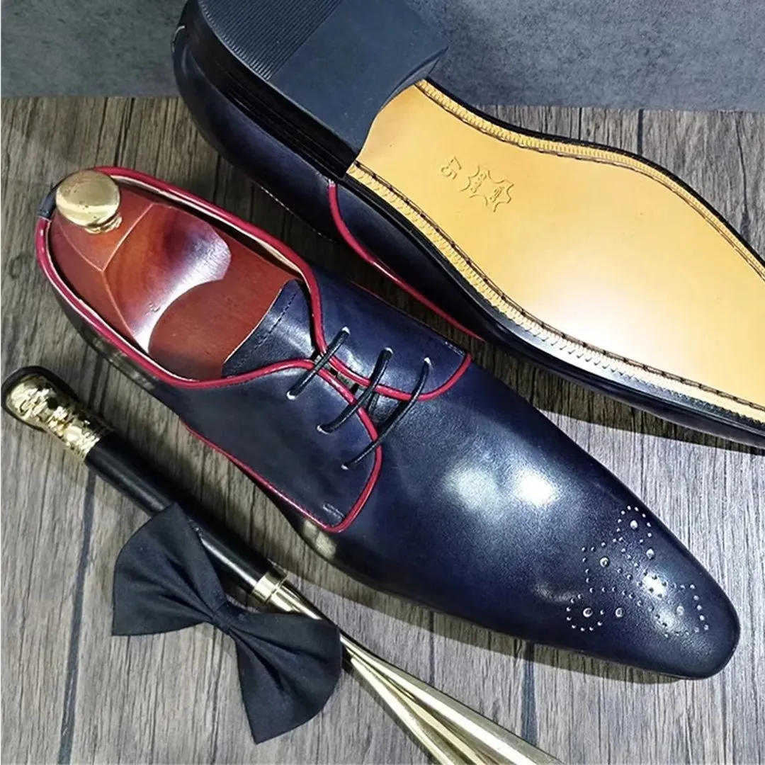 GentLuxe Genuine Leather Pointed Dress Shoes